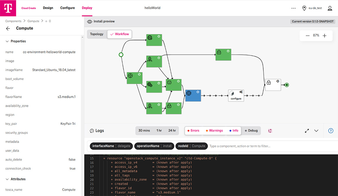 Benutzeroberfläche zur Verwaltung von Systemadministrationsaufgaben