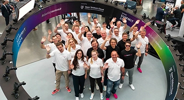 Das Team der T Cloud Public war mittendrin statt nur dabei: Mit Vorträgen, Stand und eigenen Maskottchen.