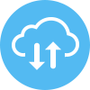 Communications between on-premises and cloud networks Cloud network icon