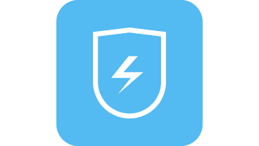 Icon of a shield with a lightning bolt on it