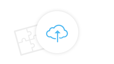 Compatibility and integration Icon composition of puzzle and cloud symbolize compatibility and integration