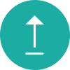 Quick to deploy Icon with arrow pointing upwards